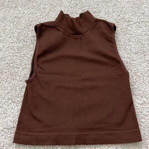 Women's Brown Crop-top